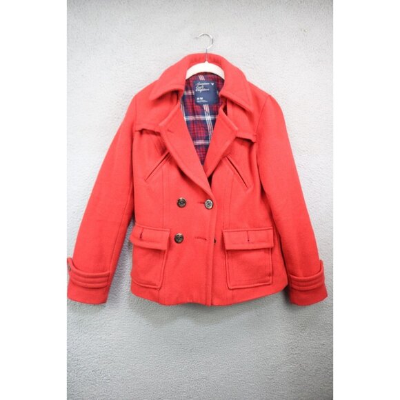 American Eagle Outfitters Wool Blend Double Breasted Lined Coat-Size Medium - Picture 1 of 14